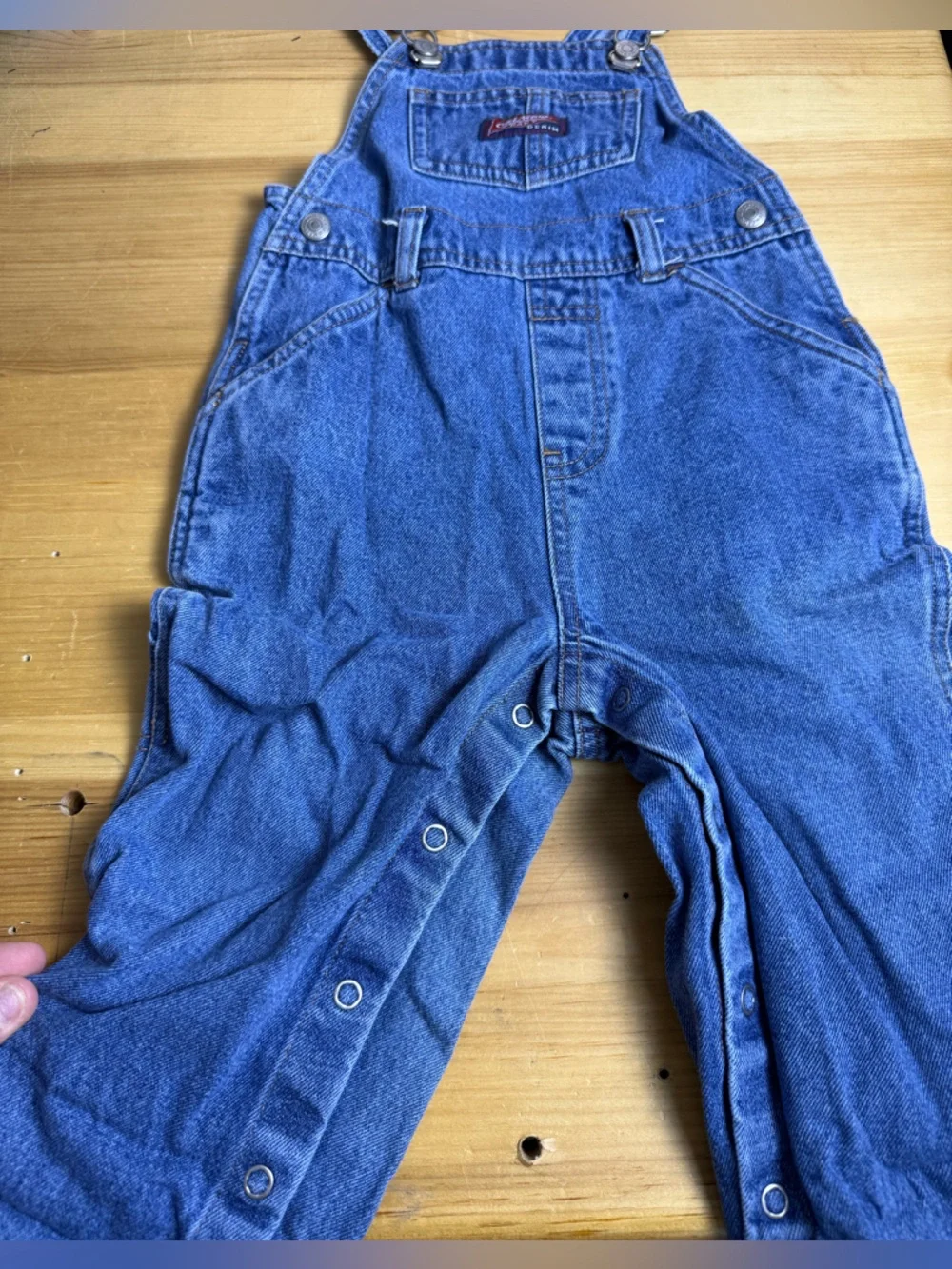 Old Navy Kids Snap Bottom Full Length‎ Jean Denim Overall Unisex Toddler 2T